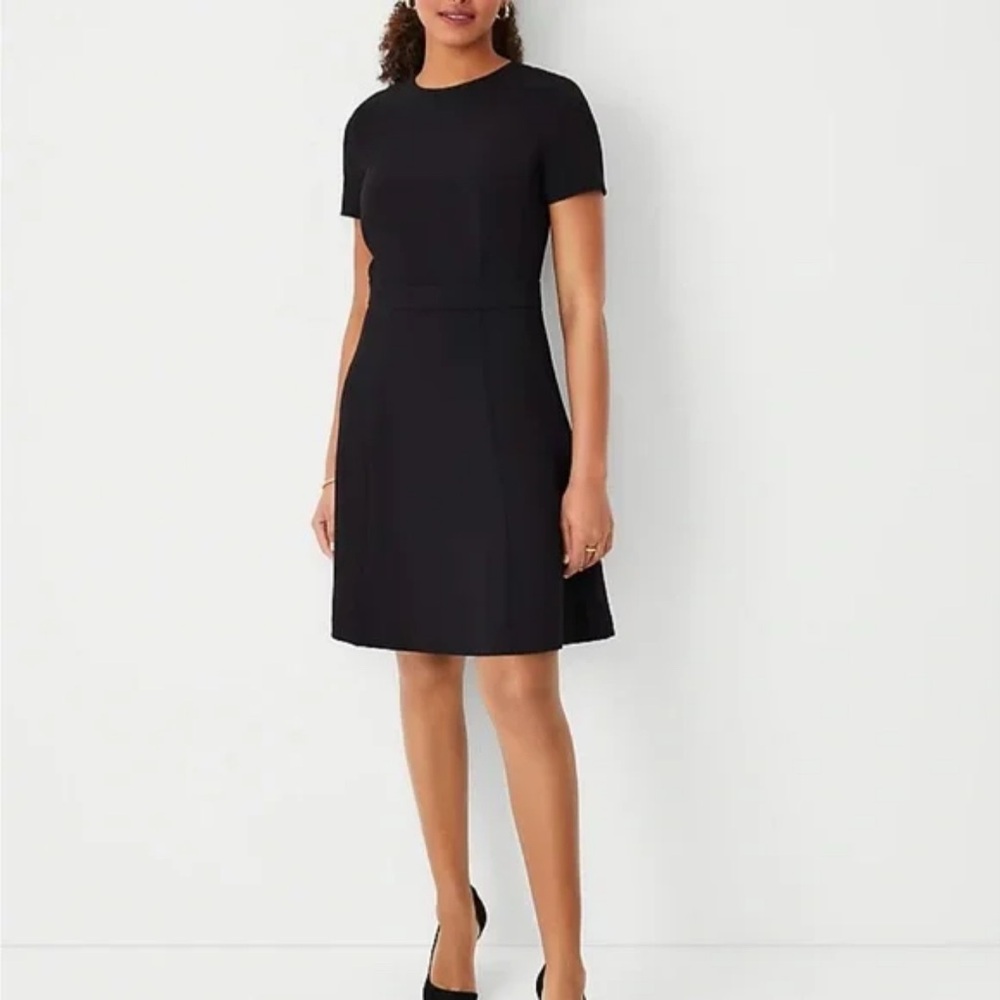 Ann Taylor Classic Black Flare Dress
